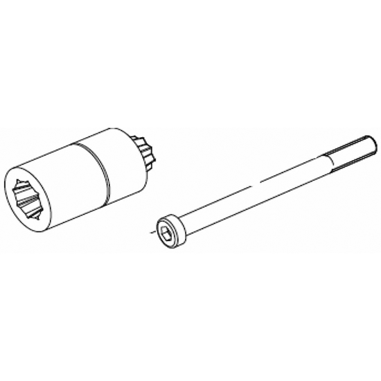 BOLT M8x120mm FOR 80MM AKSELFORLENGER FD20 GILGEN SORT