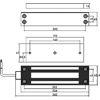 MAGNETLÅS UTENPÅ SIDE & FRONT MONT. 12/24V-DC VANNTETT IP67 HQMAG 5000G SØLV (M1018)