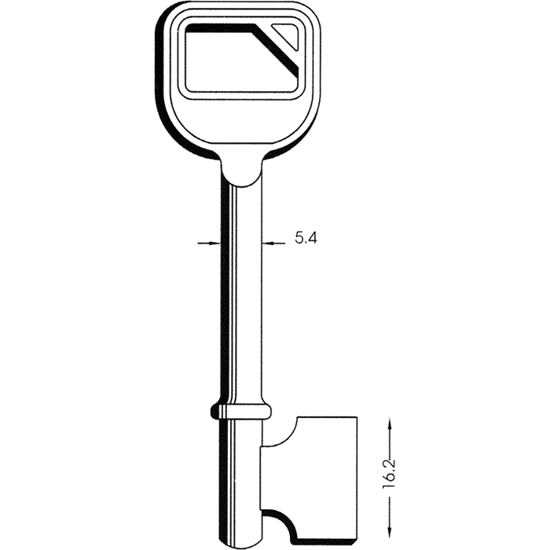 NØKKEL SLIPT ETTER KODE/KOPIERT BODA 2011 LANG, KODE 240-490 (#) (N106)