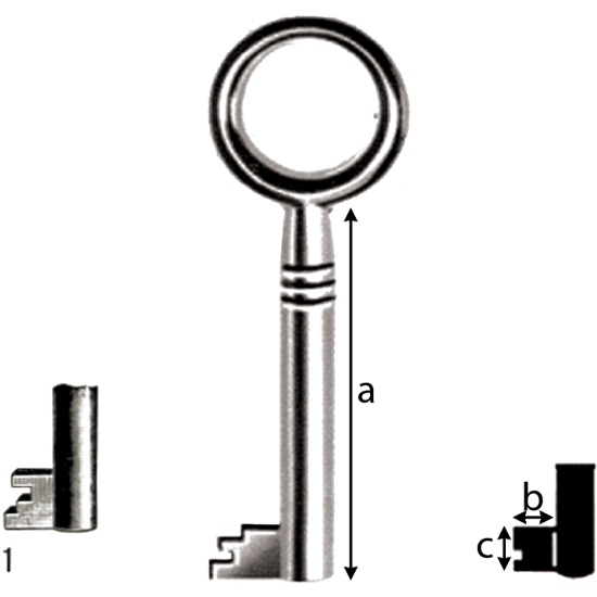 NØKKEL JUNIE 305 8x6 TILHOLDER NR. 1 MS. (/*) (N1281)