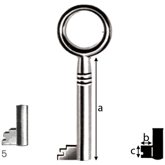 NØKKEL JUNIE 305 8x6 TILHOLDER NR.5 MS. (/*) (N1285)