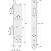 LÅSKASSE RR PZ92-D25 ABUS SMALPROFIL VENDBAR ST.GALV (/*) (AM0509)