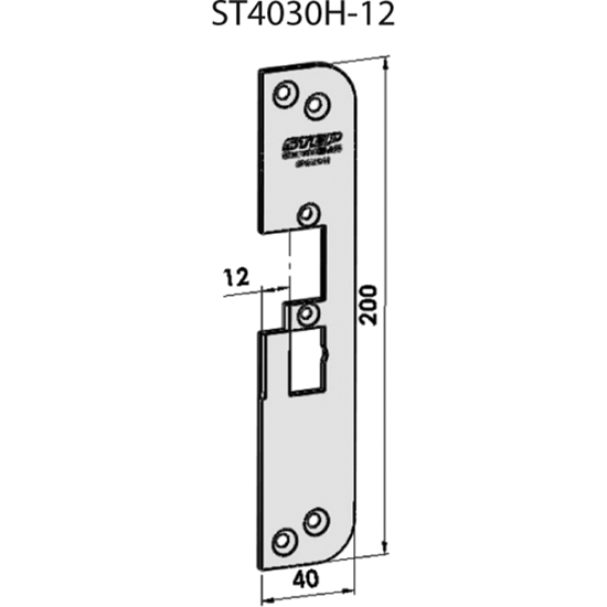 STOLPE 4030H 12MM HØYRE STEP 40/90 RST (E11128)