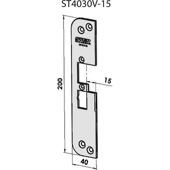 STOLPE 4030 15MM VENSTRE STEP 40/90 RST. (E11131)