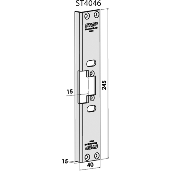 STOLPE 4046 VINKEL STEP 40/90 RST.` (/*) (E11145)