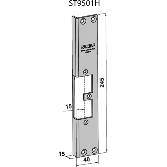 STOLPE 9501H HØYRE STEP 92 RST. (E17100)