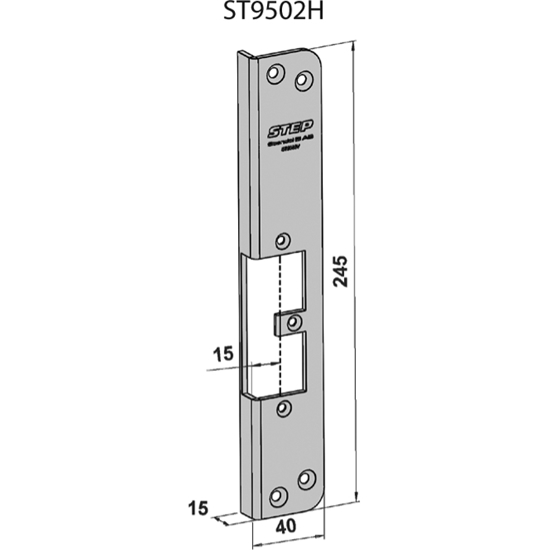 STOLPE 9502H HØYRE STEP 92 RST. (E17102)