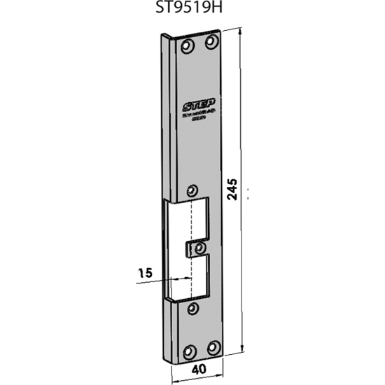 STOLPE 9519 HØYRE STEP 92 RST. (E17122)