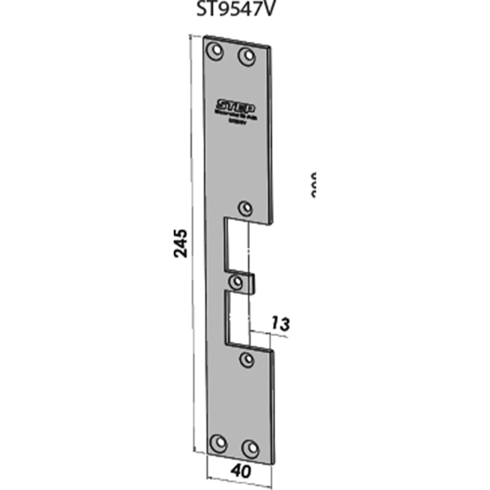 STOLPE 9547 VENSTRE FLAT STEP 92 RST. (E17139)