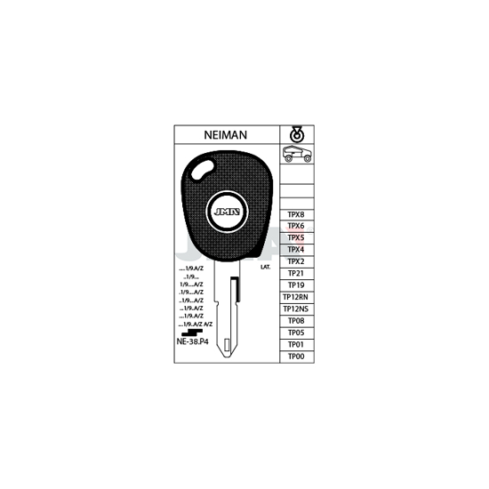 TRANSP.EMNE JMA TP00NE38P4/K.RN30LTK0 FN.PLAST (O3048)