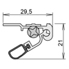 HEVETERSKEL LUFTSTOP BD DIN L, 1124 MM 