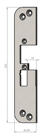 STOLPE SA-50-18 VENSTRE  F/EL.SL.STK ES17, ES19 SAFETRON RST.