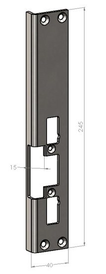 STOLPE SA-55-15 HØYRE VINKLET F/EL.SL.STK ES17, ES19 SAFETRON RST.